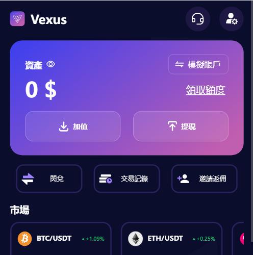 多语言Vexus现货交易虚拟货币永续合约基金理财交易所锁仓挖矿模拟账户交割合约质押贷款闪兑前端vue编译后后端Java